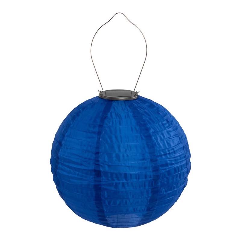 Festival Nylon Solar Lantern - Blue